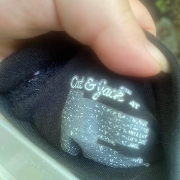 Cat and Jack black sparkle leggings 4t - Picture 2 of 3